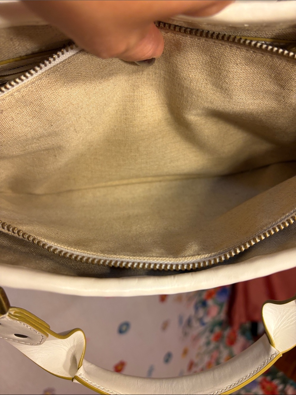Cole Haan - *Read* Sierra Open Weave SP06 - Rare White Leather Cream Woven Tote - Picture 8 of 16